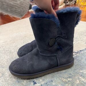 UGG Dark Blue Shearling Winter Boots